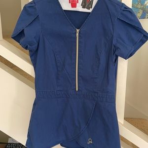 Stylish blue scrubs shirt & pants